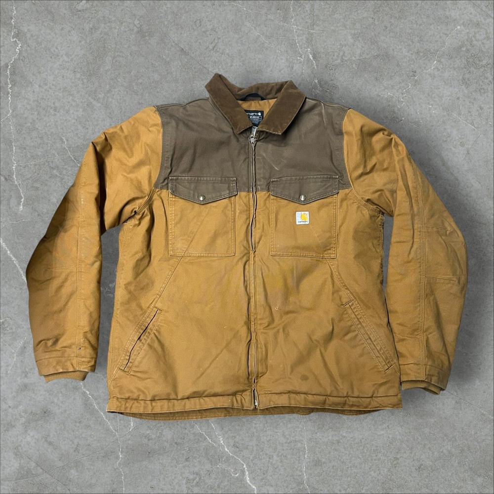 Carhartt Full Swing Armstrong Jacket Mens XL Tall Brown OJ6432-M Canvas Coat